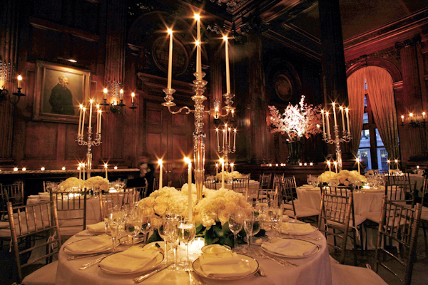 candel light wedding reception - photo by Merri Cyr
